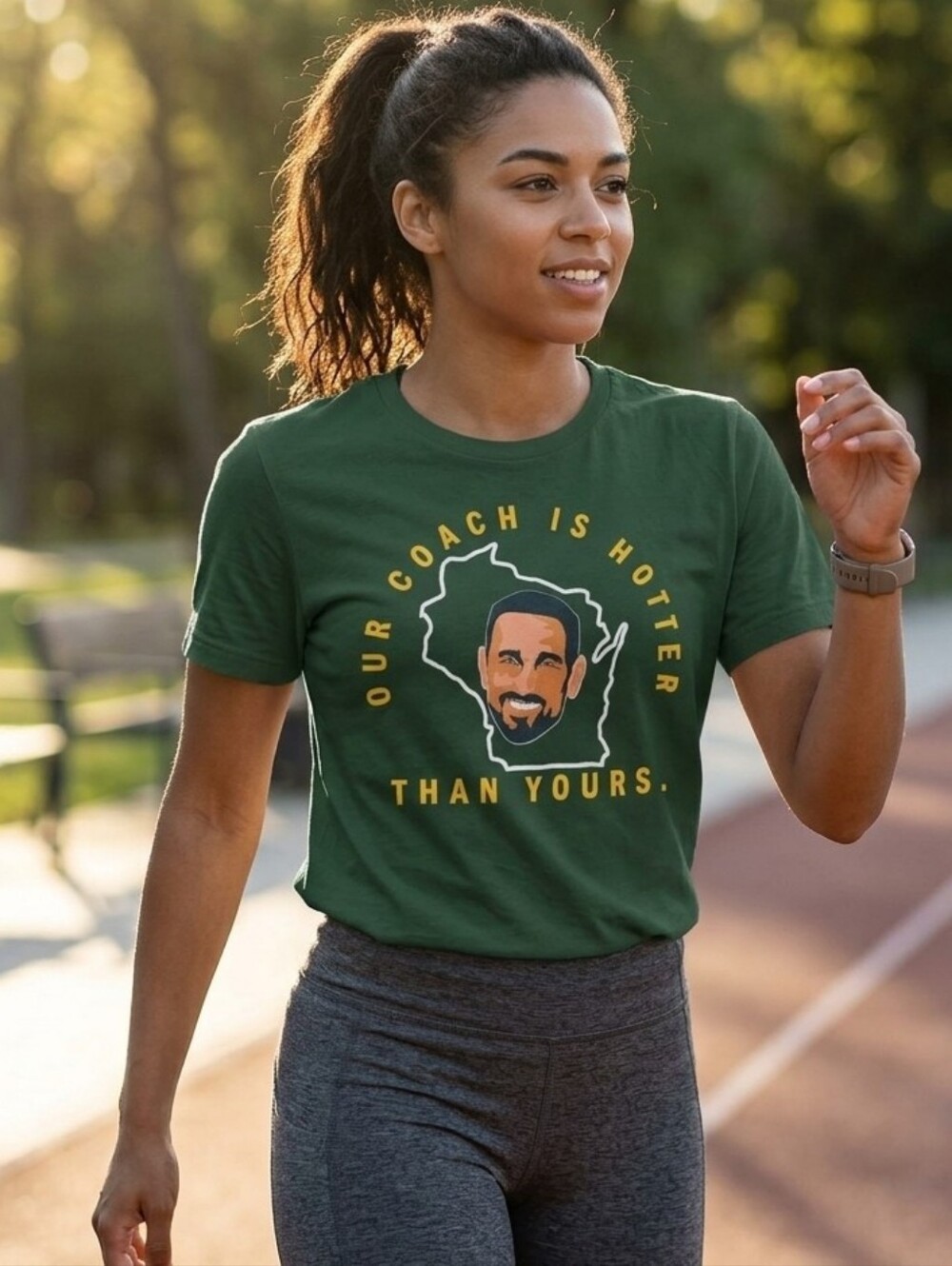Our Coach Is Hotter Than Yours Vintage Women's Tee Shirt Size Small Bella Canvas